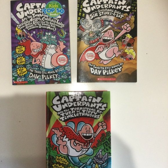 Captain Underpants Other - Captain Underpants Books - x 3